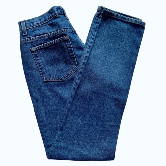 LONDONJEAN boyfriend medium wash high waisted straight leg jeans - Picture 6 of 13